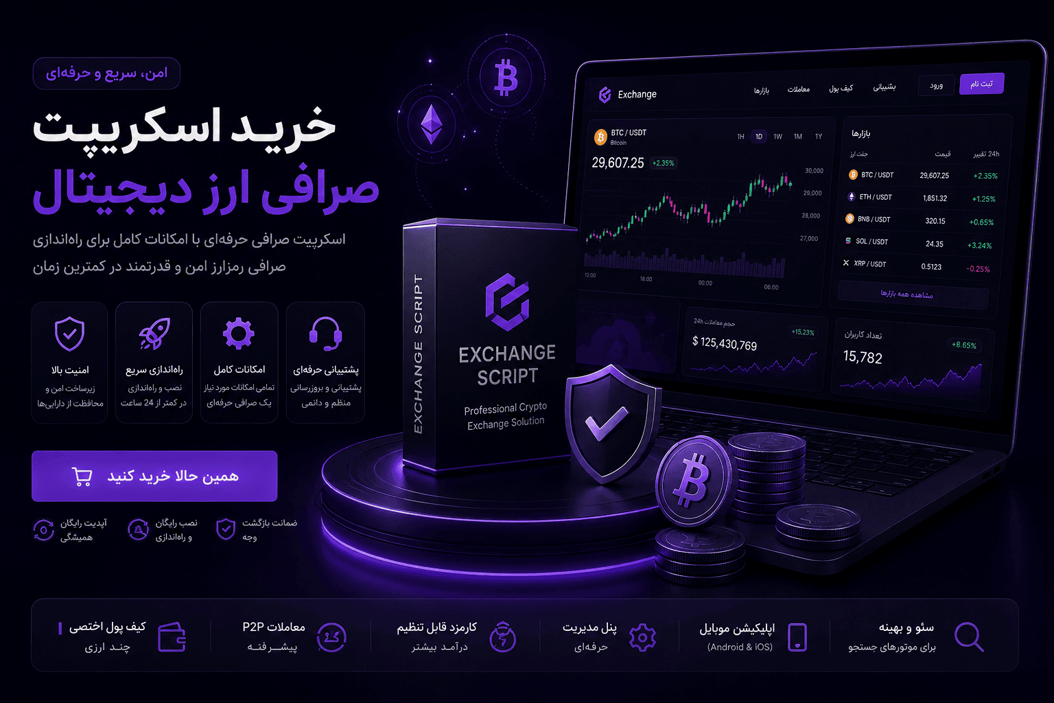 اسکریپت آماده صرافی ارز دیجیتال
